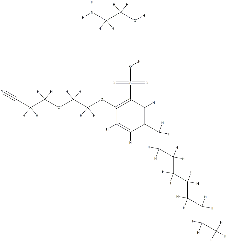 Ethanol, 2-amino-, compd. with α-(2-cyanoethyl)-ω -(4-nonylsulfophenoxy)poly(oxy-1,2-ethanediyl ) (1:1)|