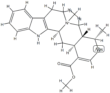 16,17-Didehydro-16-(methoxycarbonyl)-4,19α-dimethyl-18-oxayohimban-4-ium Structure