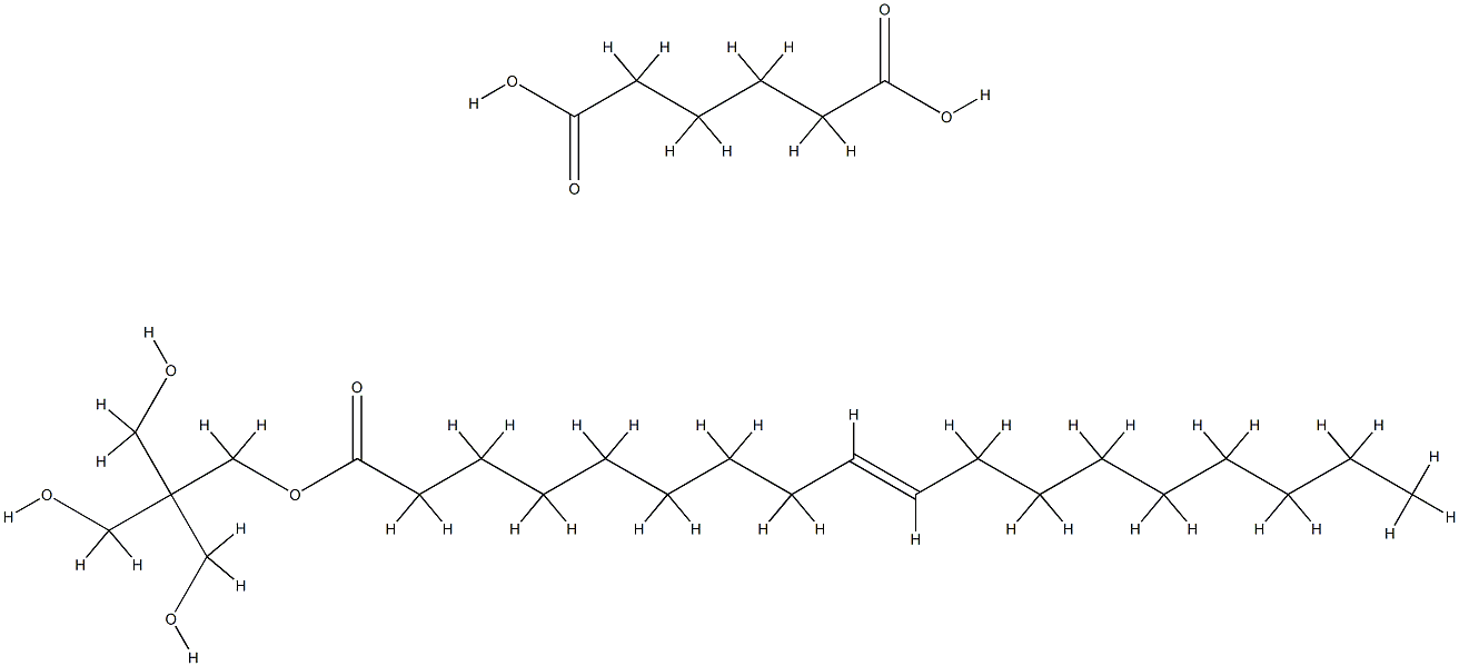 Hexanedioic acid, polymer with 2,2-bis(hydroxymethyl)-1,3-propanediol, (9Z)-9-octadecenoate Struktur