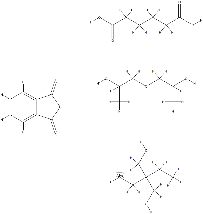 己二酸与2-乙基-2-(羟甲基)-1,3-丙二醇、1,3-异苯并呋喃二酮和1,1’-氧代双[2-丙醇]的聚合物 结构式