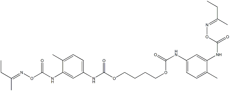 Poly(oxy-1,4-butanediyl), .alpha.-4(or 6)-methyl-3-(1-methylpropylidene)aminooxycarbonylaminophenylaminocarbonyl-.omega.-4(or 6)-methyl-3-(1-methylpropylidene)aminooxycarbonylaminophenylaminocarbonyloxy-|