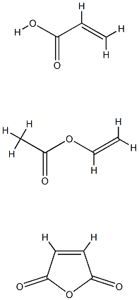 2-Propenoic acid, polymer with ethenyl acetate and 2,5-furandione Struktur