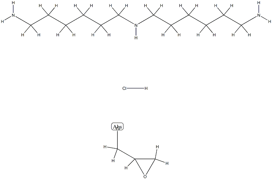 N-(6-氨基己基)-1,6-己二胺与氯甲基环氧乙烷的聚合物盐酸盐,68239-30-5,结构式