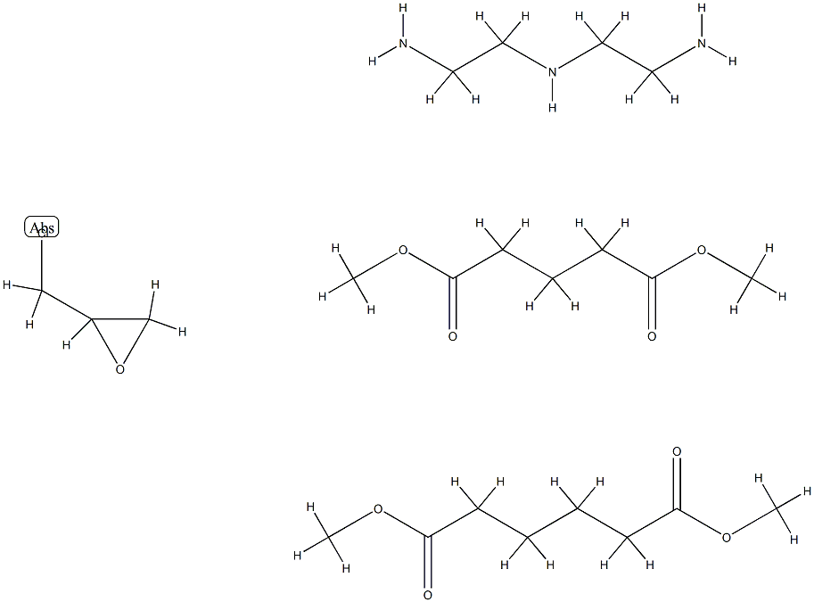 Hexanedioic acid, dimethyl ester, polymer with N-(2-aminoethyl)-1,2-ethanediamine, (chloromethyl)oxirane and dimethyl pentanedioate Structure