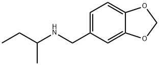 [(2H-1,3-ベンゾジオキソール-5-イル)メチル](ブタン-2-イル)アミン 化学構造式