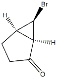 Bicyclo[3.1.0]hexan-2-one, 6-bromo-, (1-alpha-,5-alpha-,6-ba-)- (9CI) Struktur