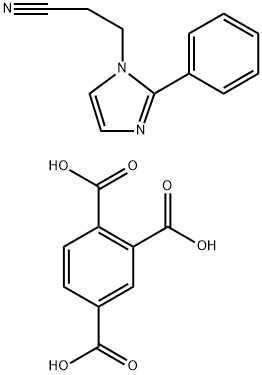 benzene-1,2,4-tricarboxylic acid, compound with 2-phenyl-1H-imidazole-1-propiononitrile 结构式