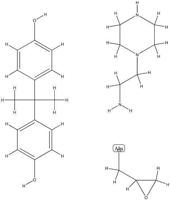 4,4'-(1-메틸에틸리덴)비스페놀 중합체, (클로로메틸)옥시레인, 1-피페라진에탄아민 함유