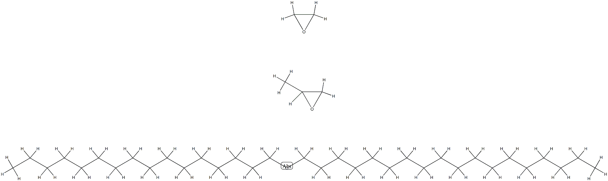 甲基环氧乙烷与环氧乙烷和十六烷基或十八烷基醚的聚合物, 68409-58-5, 结构式