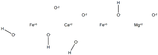 Calcium hydroxide (Ca(OH)2), reaction products with iron oxide (Fe2O3) and magnesium hydroxide Struktur