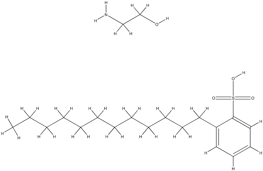 十二烷基苯磺酸与乙醇胺的反应产物,68442-72-8,结构式