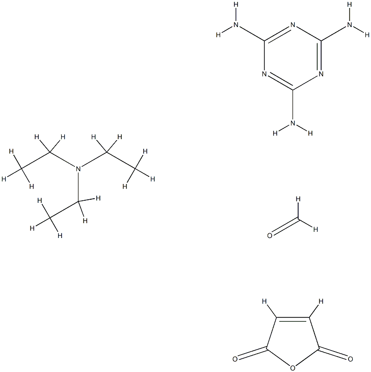 2,5-Furandione, polymer with formaldehyde and 1,3,5-triazine-2,4,6-triamine, butylated isopropylated, reaction products with triethylamine Struktur