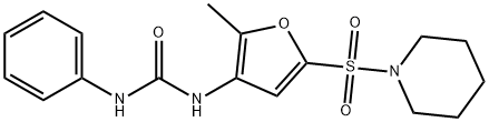 N-[2-Methyl-5-(1-piperidinylsulfonyl)-3-furanyl]-N'-phenylurea Structure