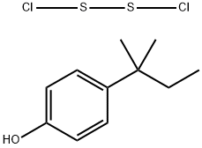Phenol, 4-(1,1-dimethylpropyl)-, polymer with sulfur chloride (S2Cl2) Structure