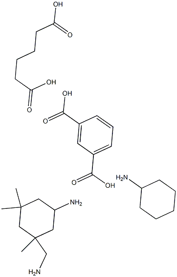 1,3-Benzenedicarboxylic acid, polymer with 5-amino-1,3,3-trimethylcyclohexanemethanamine and hexanedioic acid, cyclohexylamine-modified,68584-14-5,结构式