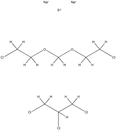 ジクロロエチルホルマール・1,2-ジクロロエタン・多硫化ナトリウム重縮合物 化学構造式