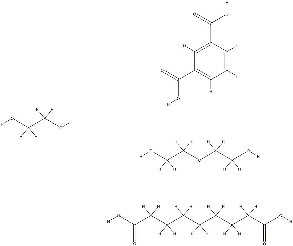 1,3-Benzenedicarboxylic acid, polymer with 1,2-ethanediol, nonanedioic acid and 2,2'-oxybis [ethanol] Structure