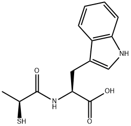 Nα-[(2S)-2-Mercaptopropanoyl]-L-tryptophan Structure