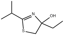 4-Thiazolol,4-ethyl-4,5-dihydro-2-(1-methylethyl)-(9CI),687970-06-5,结构式