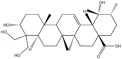 3α,19,23,24-Tetrahydroxyurs-12-en-28-oic acid Struktur