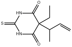 4,6(1H,5H)-Pyrimidinedione,5-ethyldihydro-5-(1-methyl-2-propenyl)-2-thioxo-(9CI) 结构式