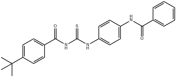 N-(4-BENZAMIDOPHENYLCARBAMOTHIOYL)-4-TERT-BUTYLBENZAMIDE, 688014-33-7, 结构式