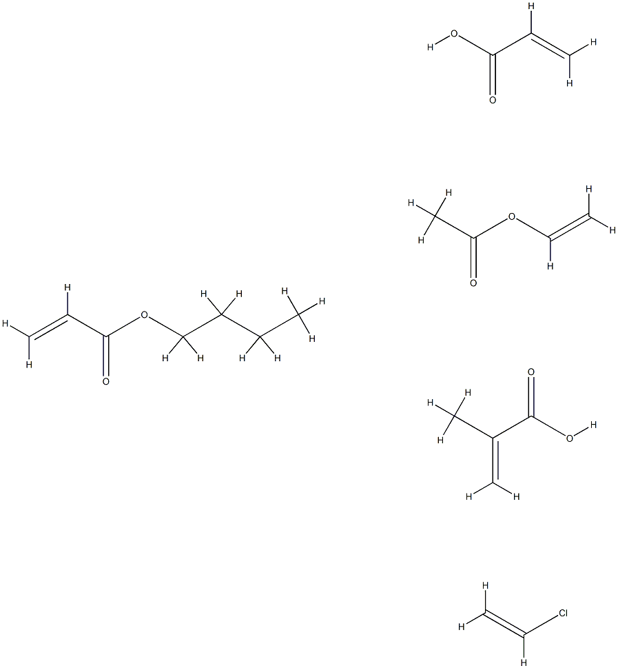 68845-03-4 2-Propenoic acid, 2-methyl-, polymer with butyl 2-propenoate, chloroethene, ethenyl acetate and 2-propenoic acid