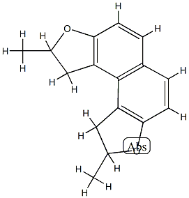 1,2,9,10-テトラヒドロ-2,9-ジメチルナフト[2,1-b:7,8-b']ジフラン 化学構造式