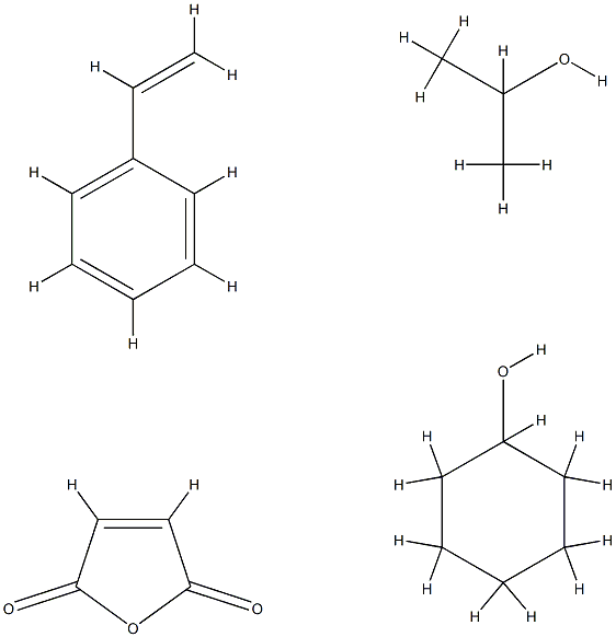 2,5-Furandione, polymer with ethenylbenzene, cyclohexyl 1-methylethyl ester Struktur