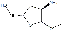 beta-D-erythro-Pentofuranoside, methyl 2-amino-2,3-dideoxy- (9CI) Structure