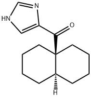 1H-イミダゾール-4-イル[1,3,4,5,6,7,8,8aβ-オクタヒドロナフタレン-4aα(2H)-イル]ケトン 化学構造式