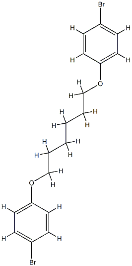 1,6-BIS(4-BROMOPHENOXY)HEXANE, 6943-11-9, 结构式