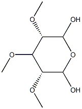 5-C-Hydroxy-2-O,3-O,4-O-trimethyl-D-xylopyranose Struktur