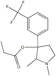1,2-Dimethyl-3-(α,α,α-trifluoro-m-tolyl)pyrrolidin-3-ol propionate Structure