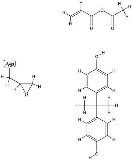 4,4'-(1-甲基亚乙基)双苯酚与(氯甲基)环氧乙烷和乙酸酯-2-丙烯酸酯的聚合物,69598-74-9,结构式