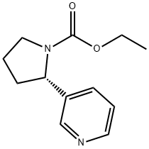 (2S)-2α-(3-Pyridinyl)-1-pyrrolidinecarboxylic acid ethyl ester Struktur