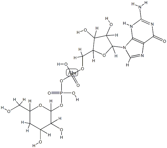 guanosine diphosphate-4-deoxymannose|