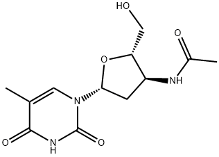 3'-acetamido-2',3'-dideoxythymidine Struktur
