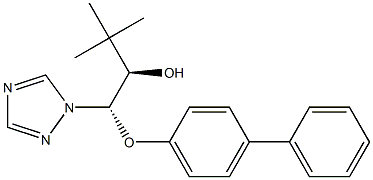 1H-1,2,4-Triazole-1-ethanol, .beta.-(1,1-biphenyl-4-yloxy)-.alpha.-(1,1-dimethylethyl)-, (.alpha.R,.beta.S)-rel- 化学構造式