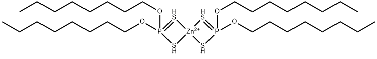 ZINC BIS(O,O-DIOCTYL PHOSPHORODITHIOATE) 结构式