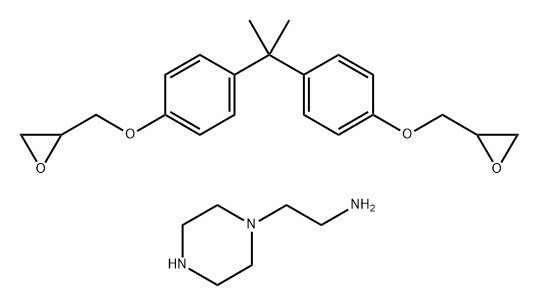 1-Piperazineethanamine, polymer with 2,2-(1-methylethylidene)bis(4,1-phenyleneoxymethylene)bisoxirane Struktur