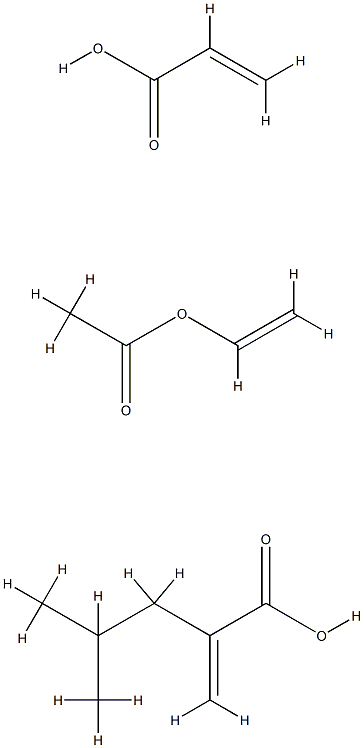 2-Propenoic acid, polymer with ethenyl acetate and 2-methylpropyl 2-propenoate 结构式