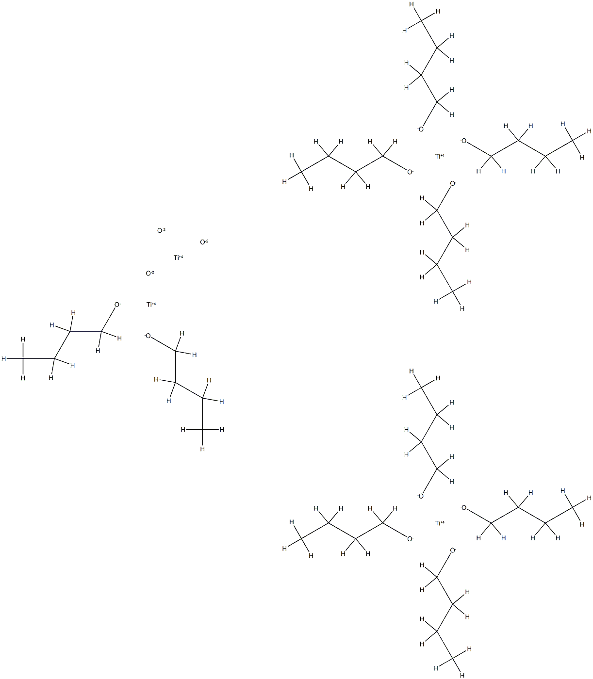 TETRABUTYL ORTHOTITANATE TETRAMER Struktur