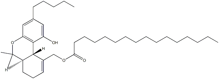 11-palmitoyloxy-delta(9)-tetrahydrocannabinol Struktur