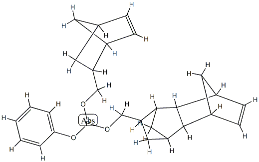 Phosphorous acid (bicyclo[2.2.1]hept-5-en-2-yl)methyl=[(1,2,3,4,4a,5,8,8a-octahydro-1,4:5,8-dimethanonaphthalen)-2-yl]methyl=phenyl ester Structure
