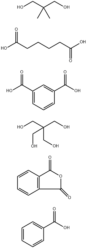 1,3-Benzenedicarboxylic acid, polymer with 2,2-bis(hydroxymethyl)-1,3-propanediol, 2,2-dimethyl-1,3-propanediol, hexanedioic acid and 1,3-isobenzofurandione, benzoate|