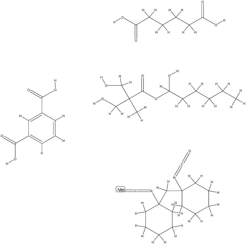 1,3-Benzenedicarboxylic acid, polymer with hexanedioic acid, hexanediol, 3-hydroxy-2-(hydroxymethyl)-2-methylpropanoic acid and 1,1-methylenebisisocyanatocyclohexane Structure