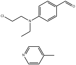 Benzaldehyde, 4-(2-chloroethyl)ethylamino-, polymer with 4-methylpyridine|4-[(2-氯乙基)乙氨基]苯甲醛与4-甲基吡啶的聚合物