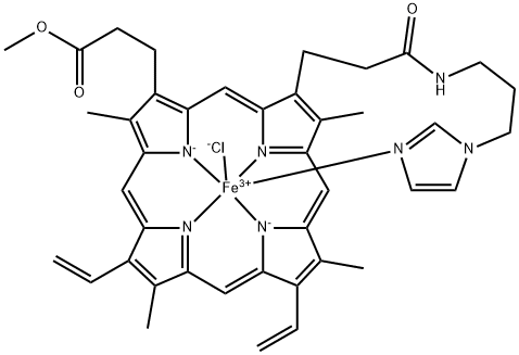 protohemin mono-3-(imidazol-1-yl)propylamide monomethyl ester Structure