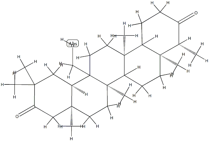(4aS,6aR,6aR,8aR,9R,14bR)-14a-(hydroxymethyl)-2,2,4a,6a,6a,8a,9-heptam ethyl-1,4,5,6,6b,7,8,9,11,12,12a,13,14,14b-tetradecahydropicene-3,10-d ione 化学構造式